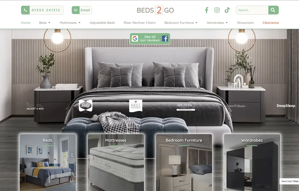 Beds2Go website